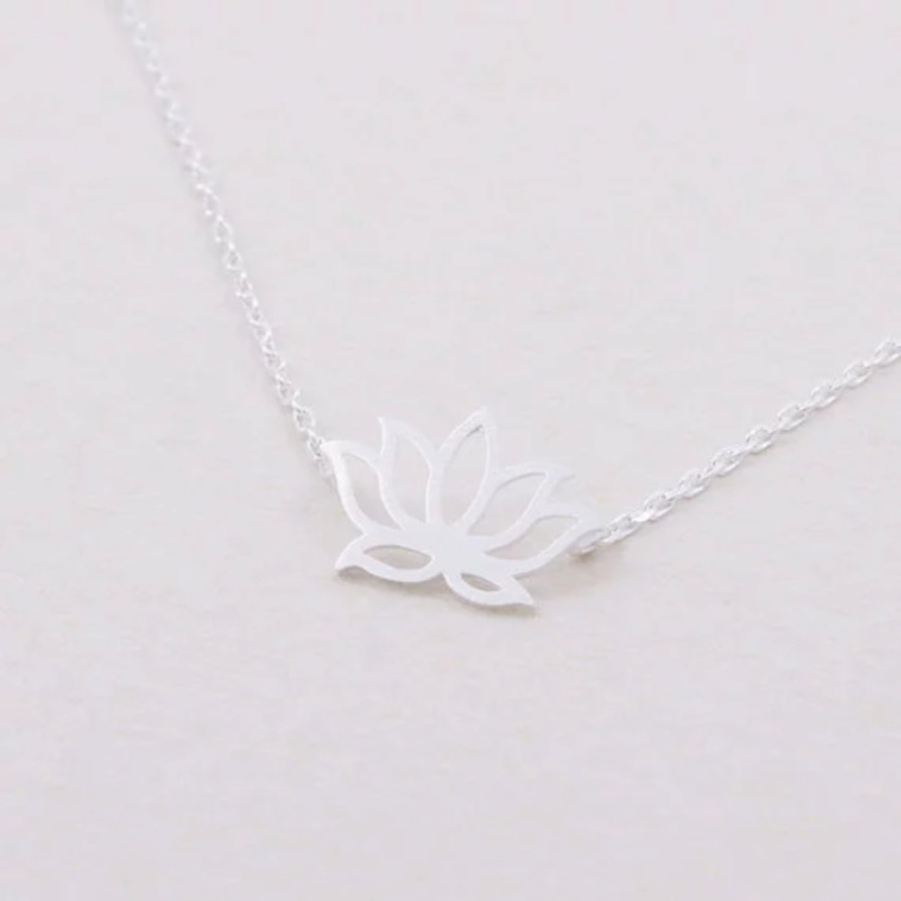SILVER Lotus Necklace